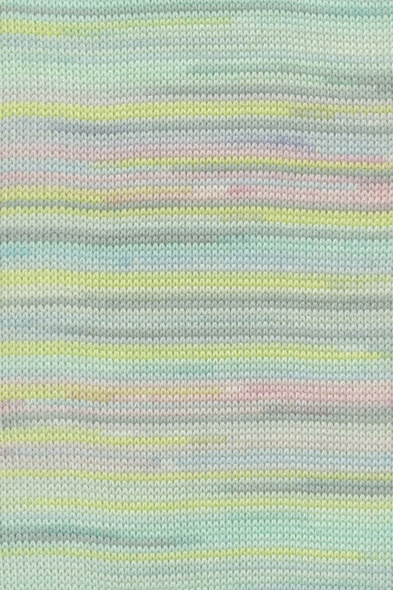 Lang Yarns Merino 200 Bebe Color 452 Lime Stripe swatch