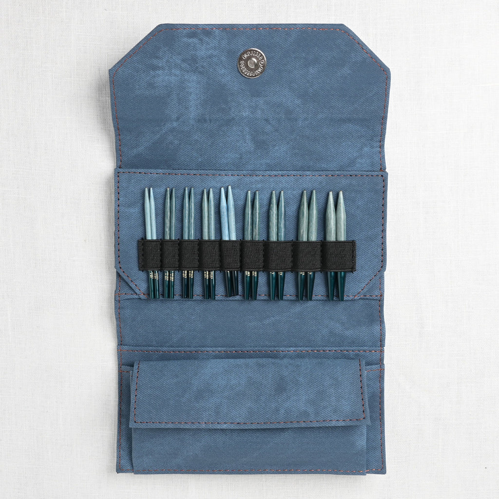 Lykke Indigo 3.5" Interchangeable Circular Needle Set, Blue Denim Case