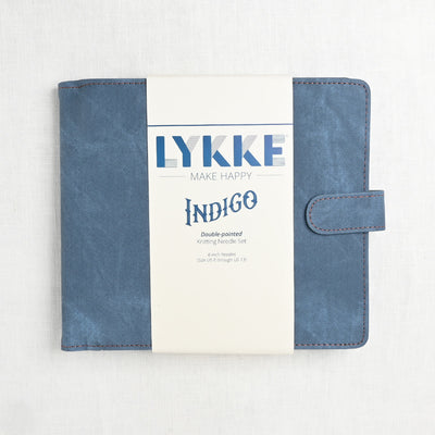 Lykke Indigo 6" Double Point Needle Set, US 6-13, Blue Denim Case
