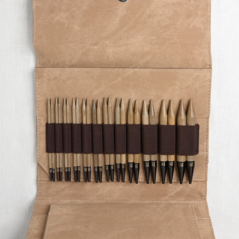 Lykke Umber 5" Interchangeable Circular Needle Set, Umber Denim Case