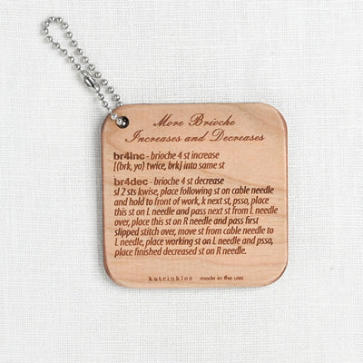 Katrinkles Wood More Brioche Increases and Decreases Instruction Fob