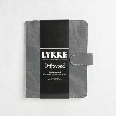 Lykke Driftwood 6" Double Point Needle Set, US 0-5, Grey Denim Case
