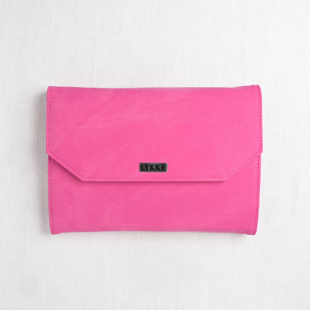 Lykke Blush 5" Interchangeable Circular Needle Set, Fuchsia Denim Case