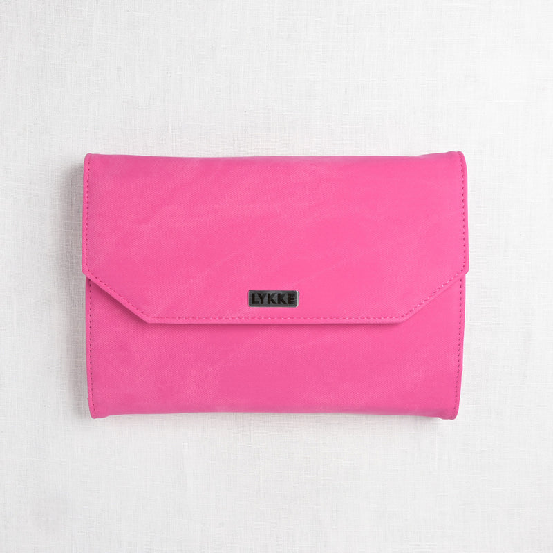 Lykke Blush 5" Interchangeable Circular Needle Set, Fuchsia Denim Case