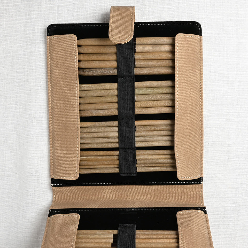 Lykke Umber 6" Double Point Needle Set, US 6-13, Umber Denim Case