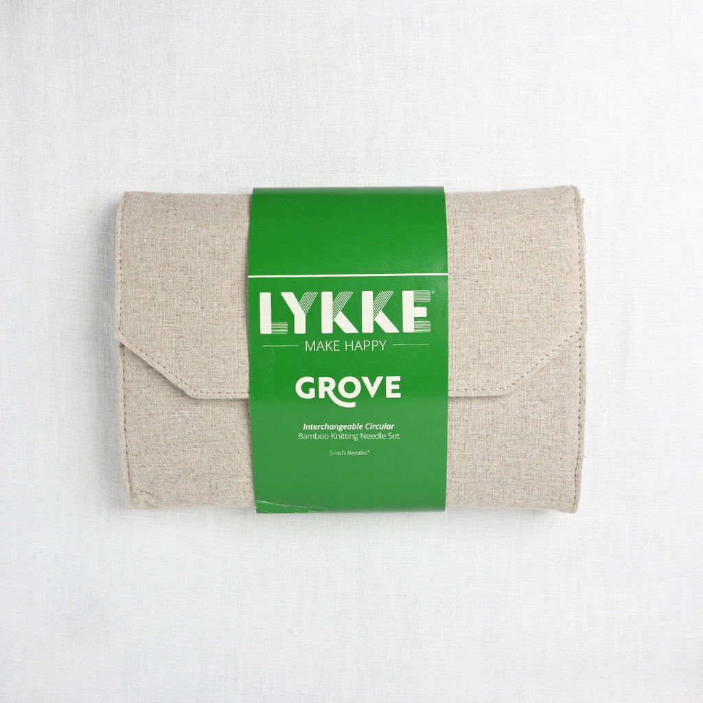 Lykke Grove 5" Interchangeable Circular Needle Set, Beige Jute Case