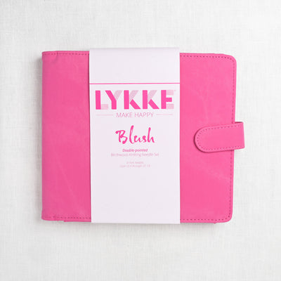 Lykke Blush 6" Double Point Needle Set, US 6-13, Fuchsia Denim Case