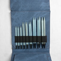 Lykke Indigo Long Interchangeable Circular Needle Set, Blue Denim Case