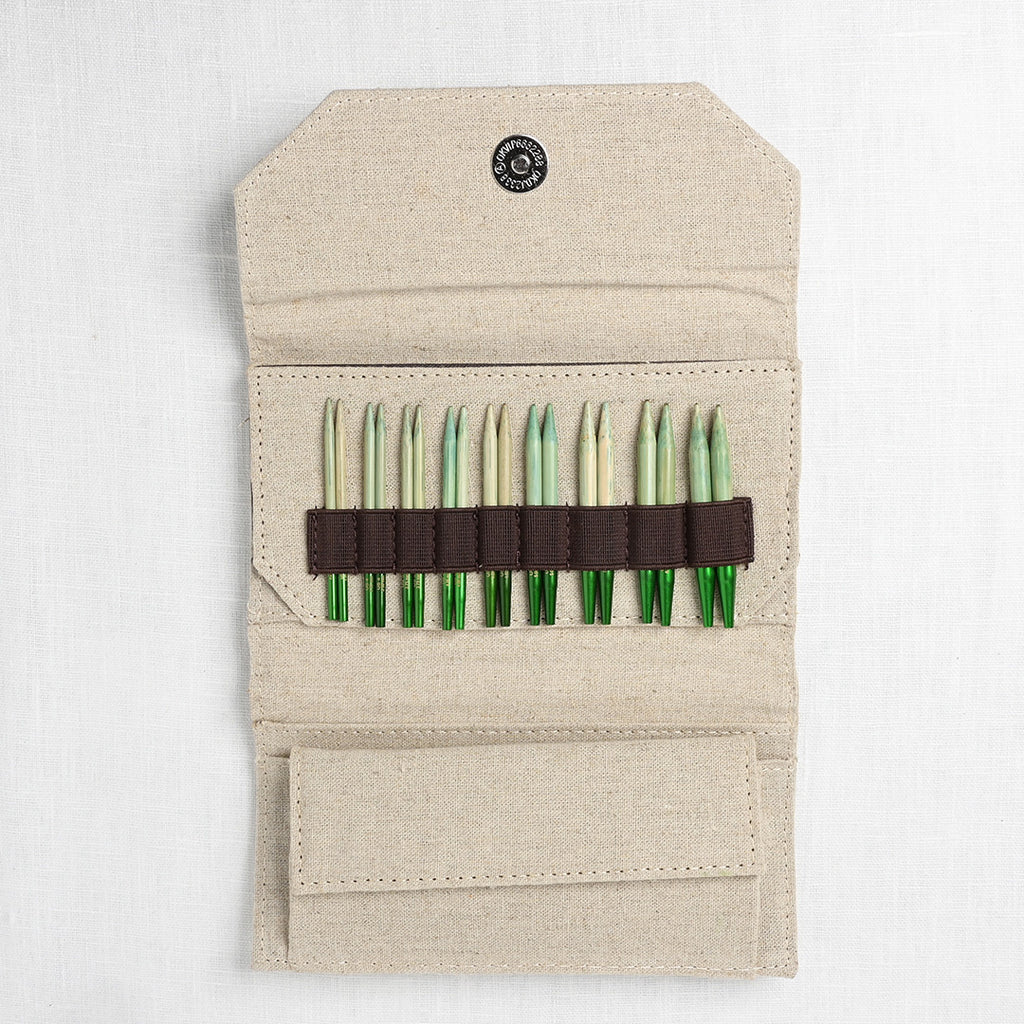 Lykke Grove 3.5" Interchangeable Circular Needle Set, Beige Jute Case