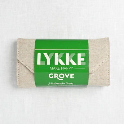 Lykke Grove 3.5" Interchangeable Circular Needle Set, Beige Jute Case