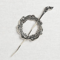 JUL Designs Waterfall Shawl Pin, White Brass