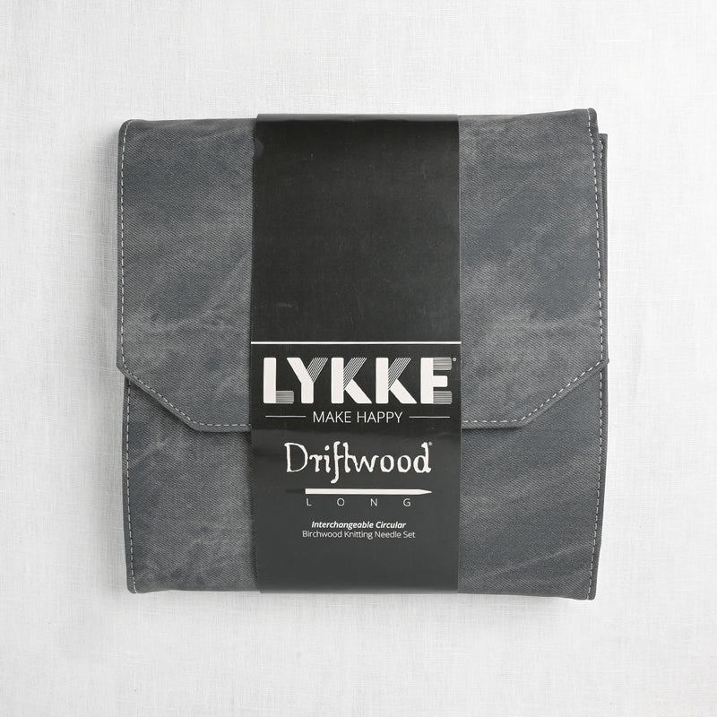 Lykke Driftwood Long Interchangeable Circular Needle Set, Grey Denim Case