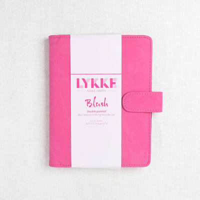 Lykke Blush 6" Double Point Needle Set, US 0-5, Fuchsia Denim Case