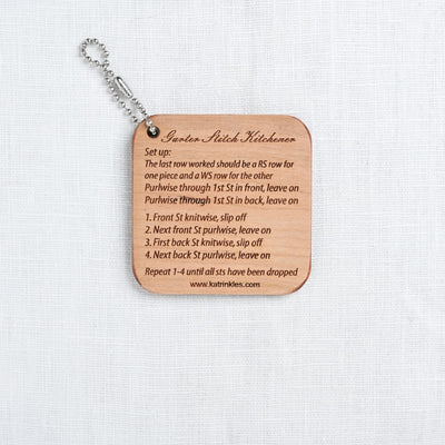 Katrinkles Garter Stitch Kitchener Instruction Fob