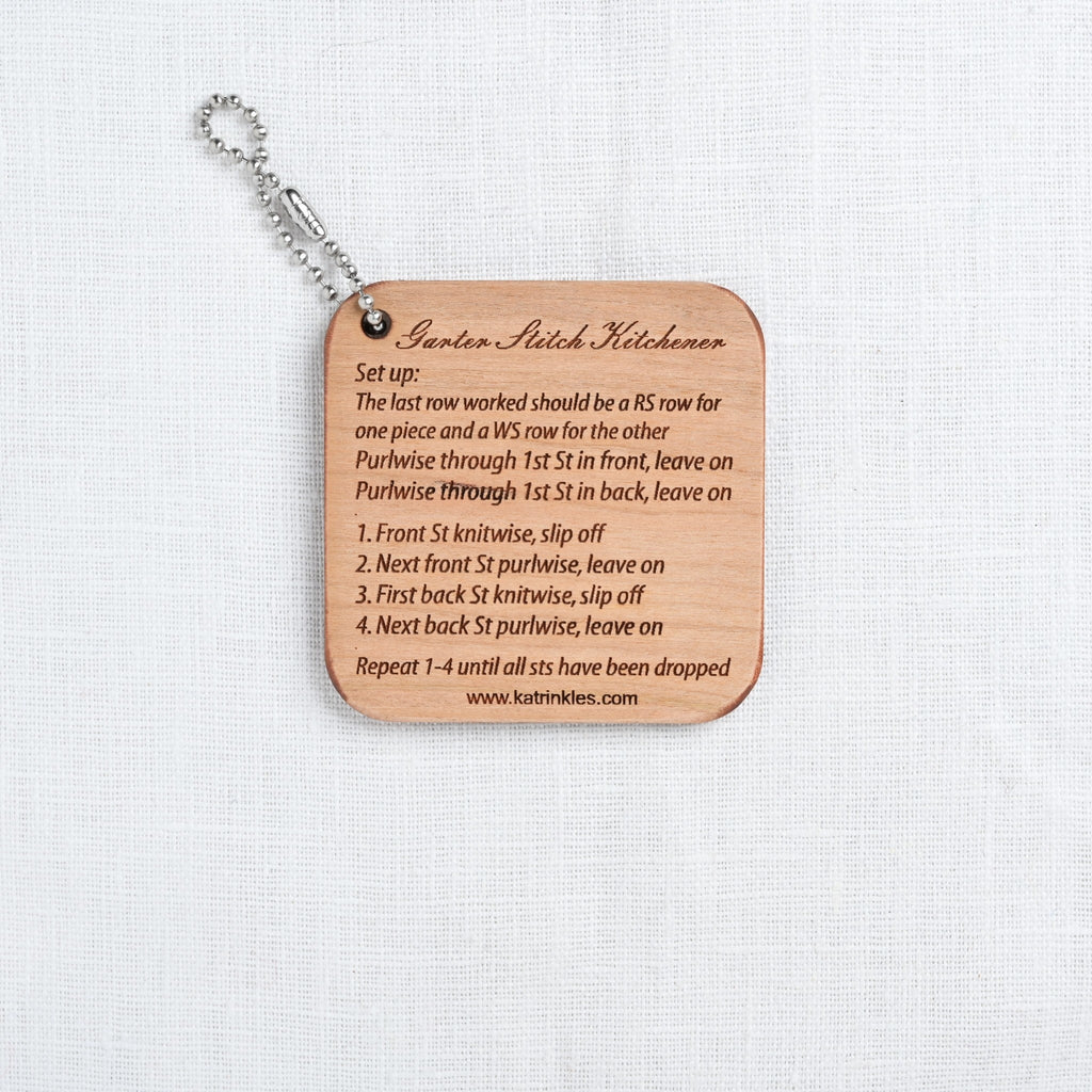 Katrinkles Garter Stitch Kitchener Instruction Fob