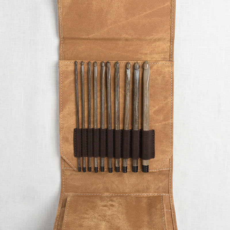 Lykke Umber 6" Crochet Hook Set, Umber Denim Case