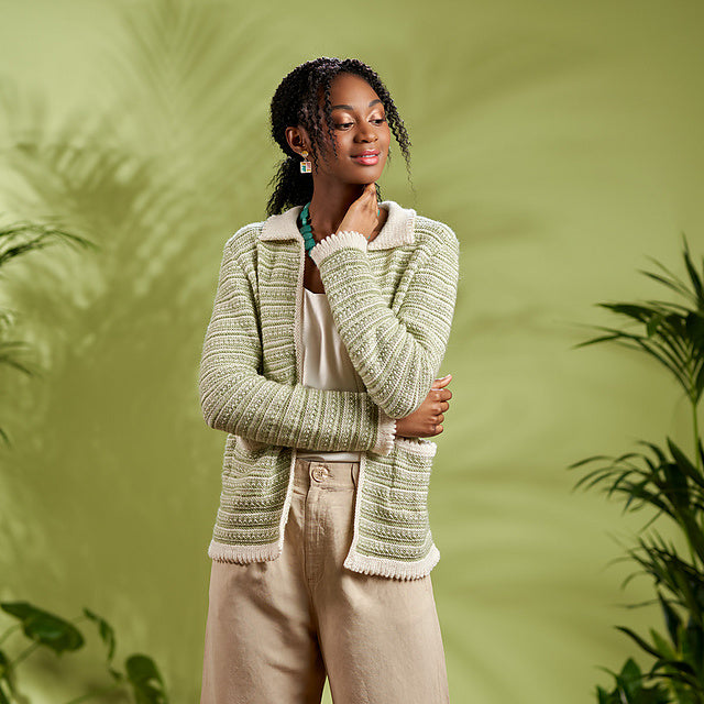 Piper Blurred Stripes Picot Cardigan
