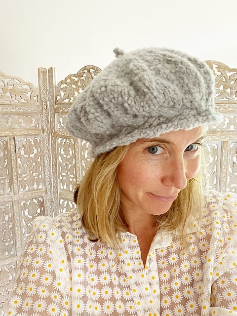 Le Slouch Cable Beret & Scarf