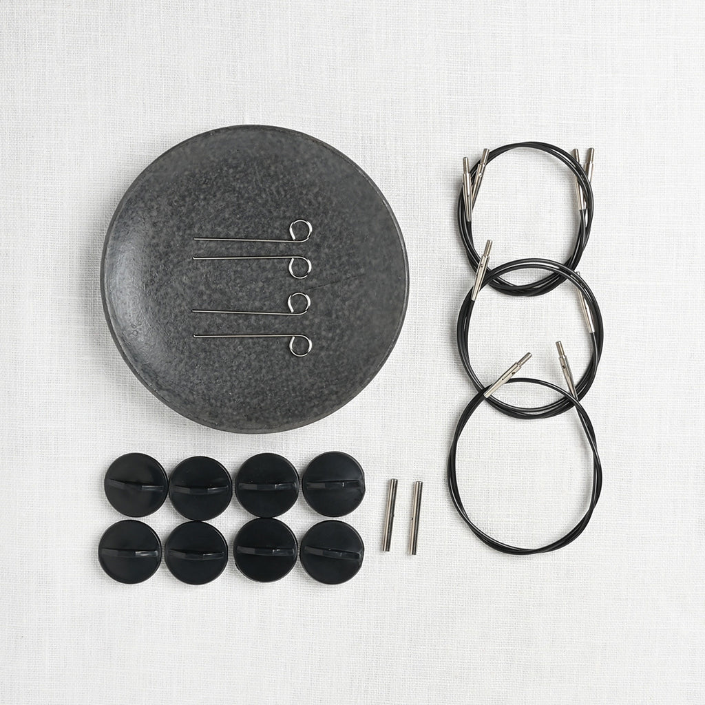 Lykke Umber 3.5" Interchangeable Circular Needle Set, Umber Denim Case