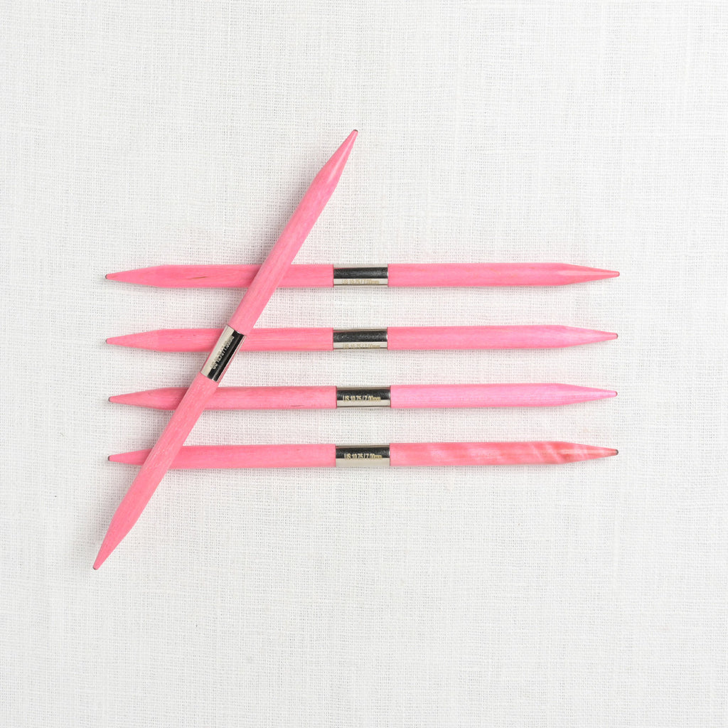 Lykke Blush 6" Double Point Needle Set, US 6-13, Fuchsia Basketweave Case