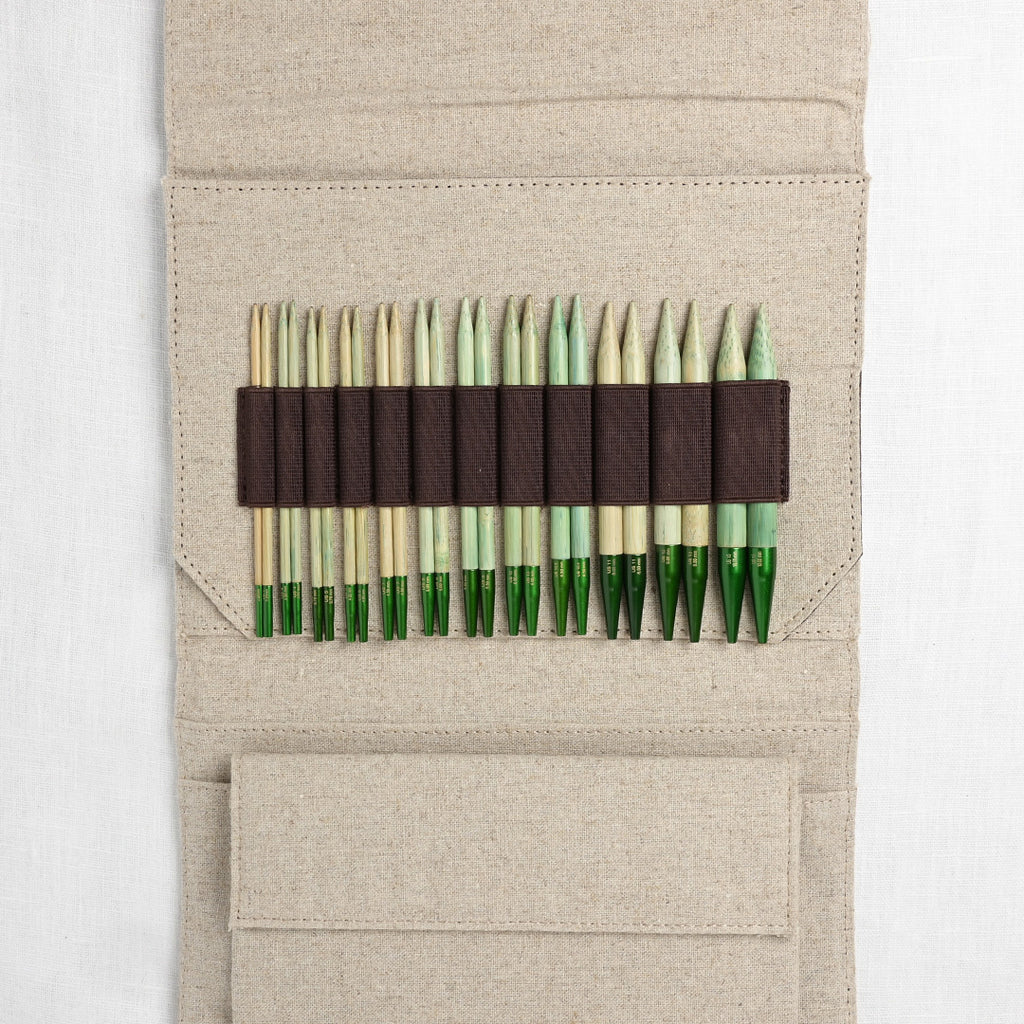 Lykke Grove 5" Interchangeable Circular Needle Set, Beige Jute Case