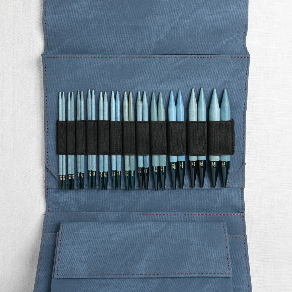 Lykke Indigo 5" Interchangeable Circular Needle Set, Blue Denim Case