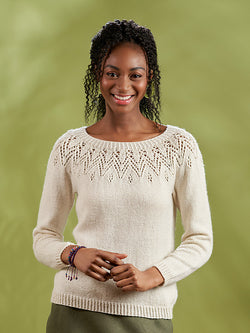 Lyra Feather Lace Yoke Jumper