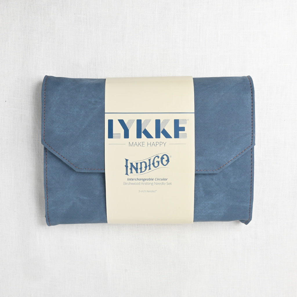 Lykke Indigo 5" Interchangeable Circular Needle Set, Blue Denim Case