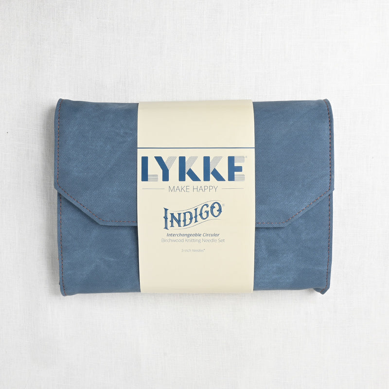 Lykke Indigo 5" Interchangeable Circular Needle Set, Blue Denim Case