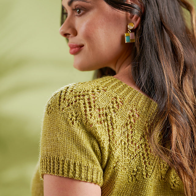 Lyra Feather Lace Yoke Top