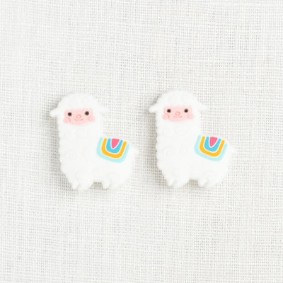 Fox & Pine Stitch Stoppers, White Llama