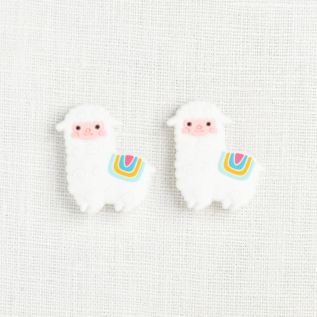 Fox & Pine Stitch Stoppers, White Llama