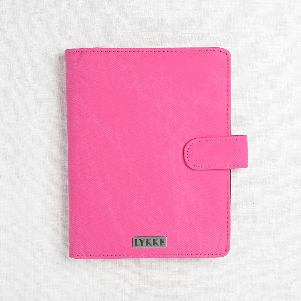 Lykke Blush 6" Double Point Needle Set, US 0-5, Fuchsia Denim Case