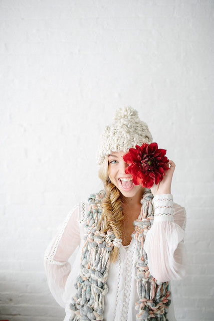 Snow Bunny Cable Beanie