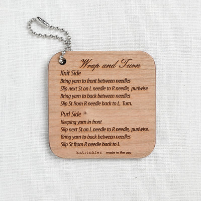 Katrinkles Wrap & Turn Instruction Fob