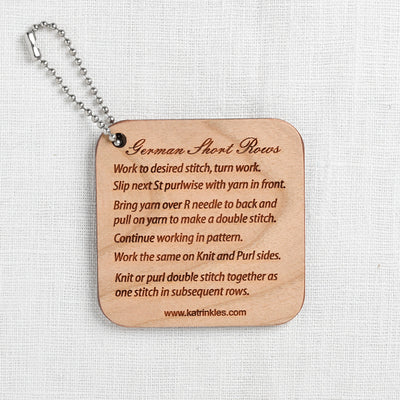 Katrinkles German Short Rows Instruction Fob