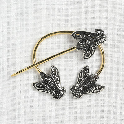 JUL Designs Filigree Honeybee Penannular Brooch