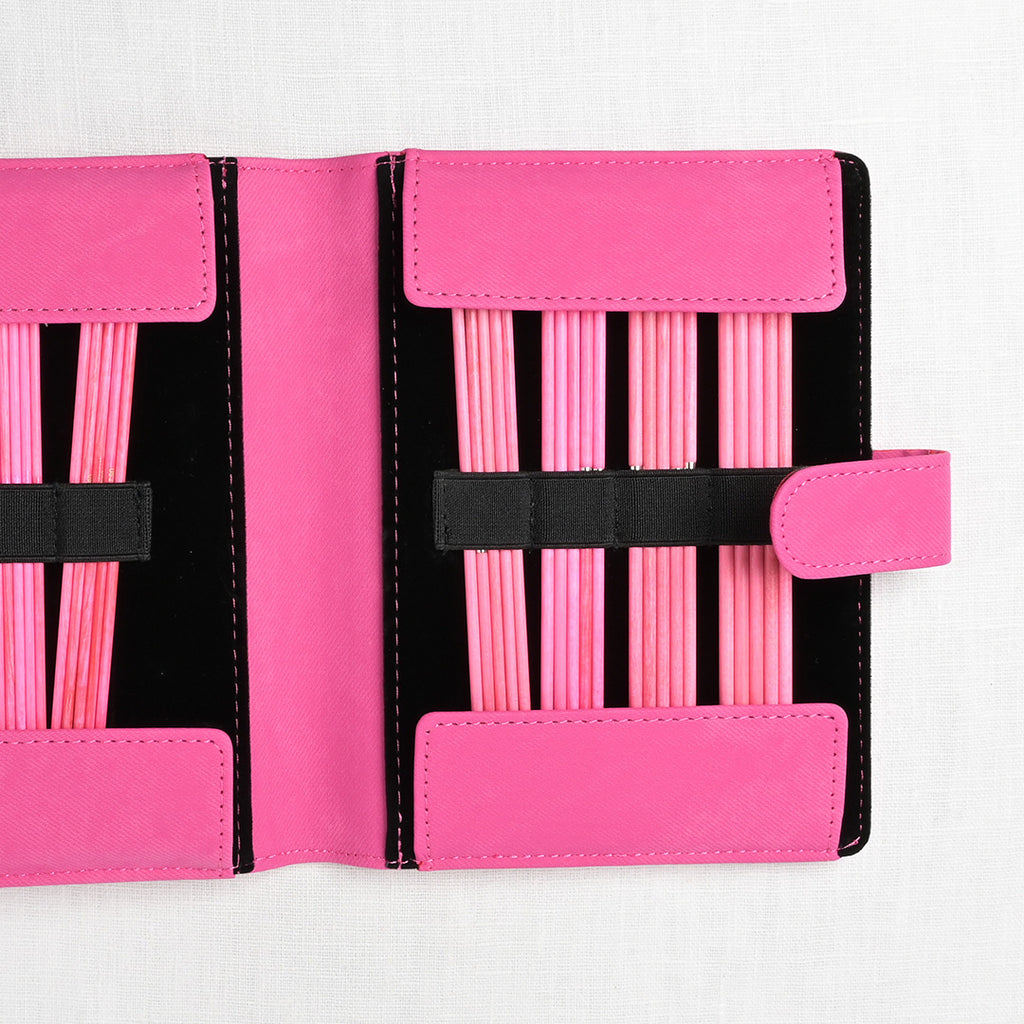 Lykke Blush 6" Double Point Needle Set, US 0-5, Fuchsia Denim Case