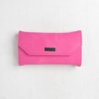 Lykke Blush 3.5" Interchangeable Circular Needle Set, Fuchsia Denim Case