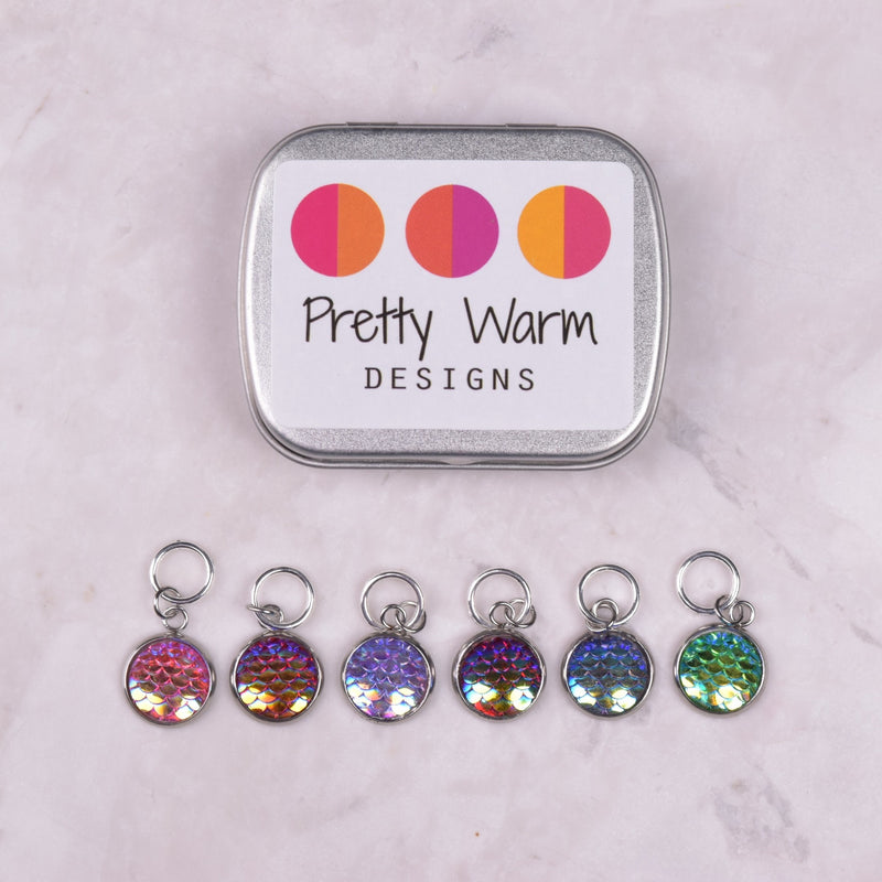 Pretty Warm Designs Mermaid Tail Stitch Markers, 6 ct.