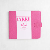 Lykke Blush 6" Double Point Needle Set, US 6-13, Fuchsia Basketweave Case