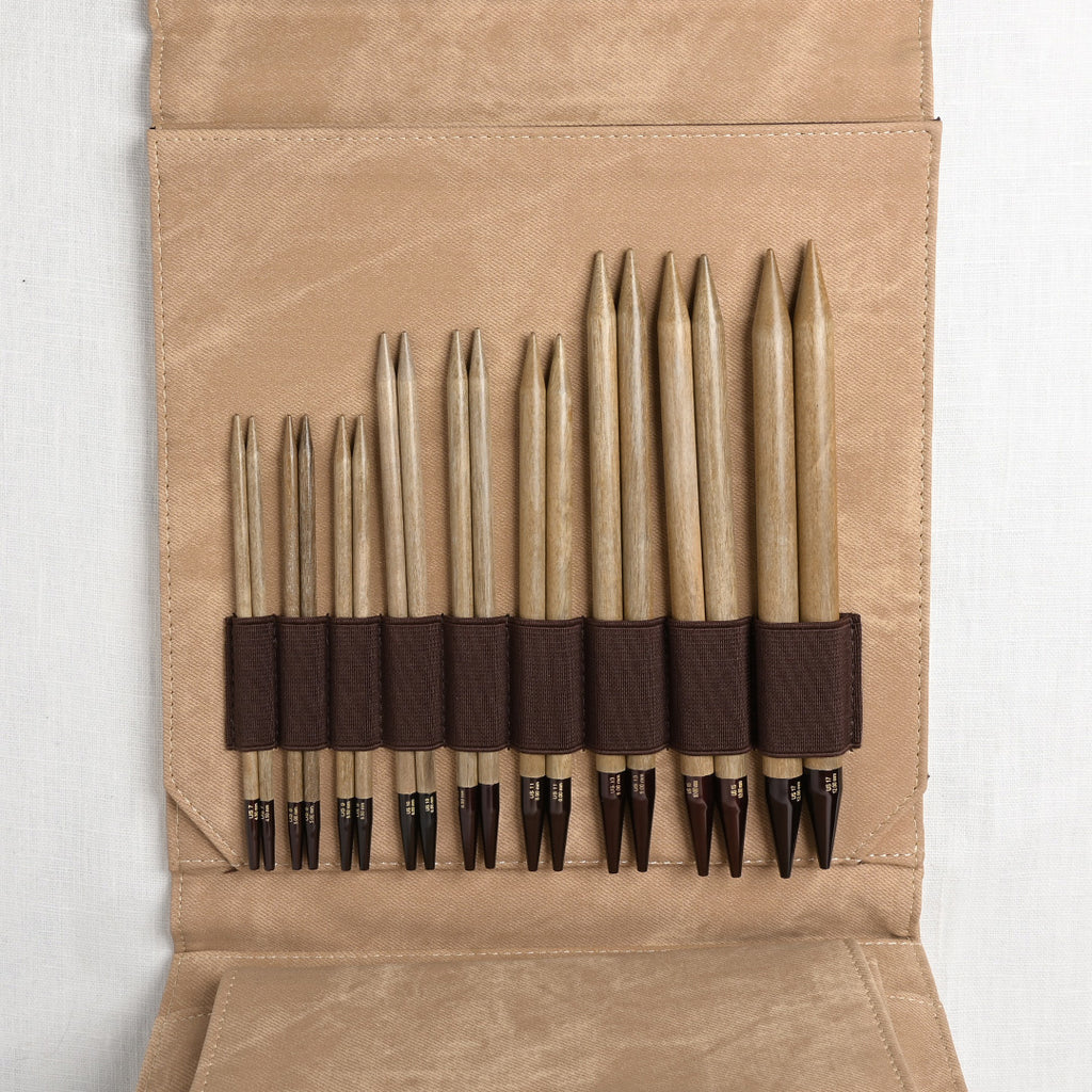 Lykke Umber Long Interchangeable Circular Needle Set, Umber Denim Case