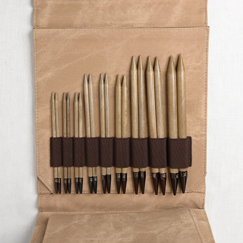 Lykke Umber Long Interchangeable Circular Needle Set, Umber Denim Case