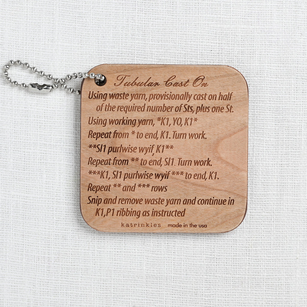 Katrinkles Tubular Cast-On Instruction Fob