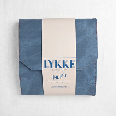 Lykke Indigo Long Interchangeable Circular Needle Set, Blue Denim Case