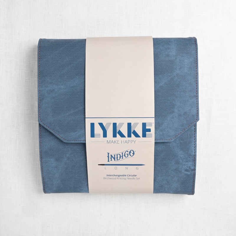 Lykke Indigo Long Interchangeable Circular Needle Set, Blue Denim Case