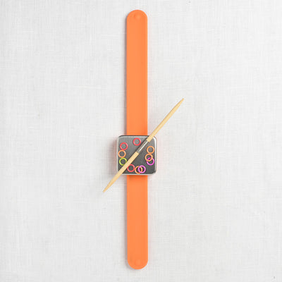 Cocoknits Maker's Keep, Magnetic Knitter's Bracelet, Tangerine